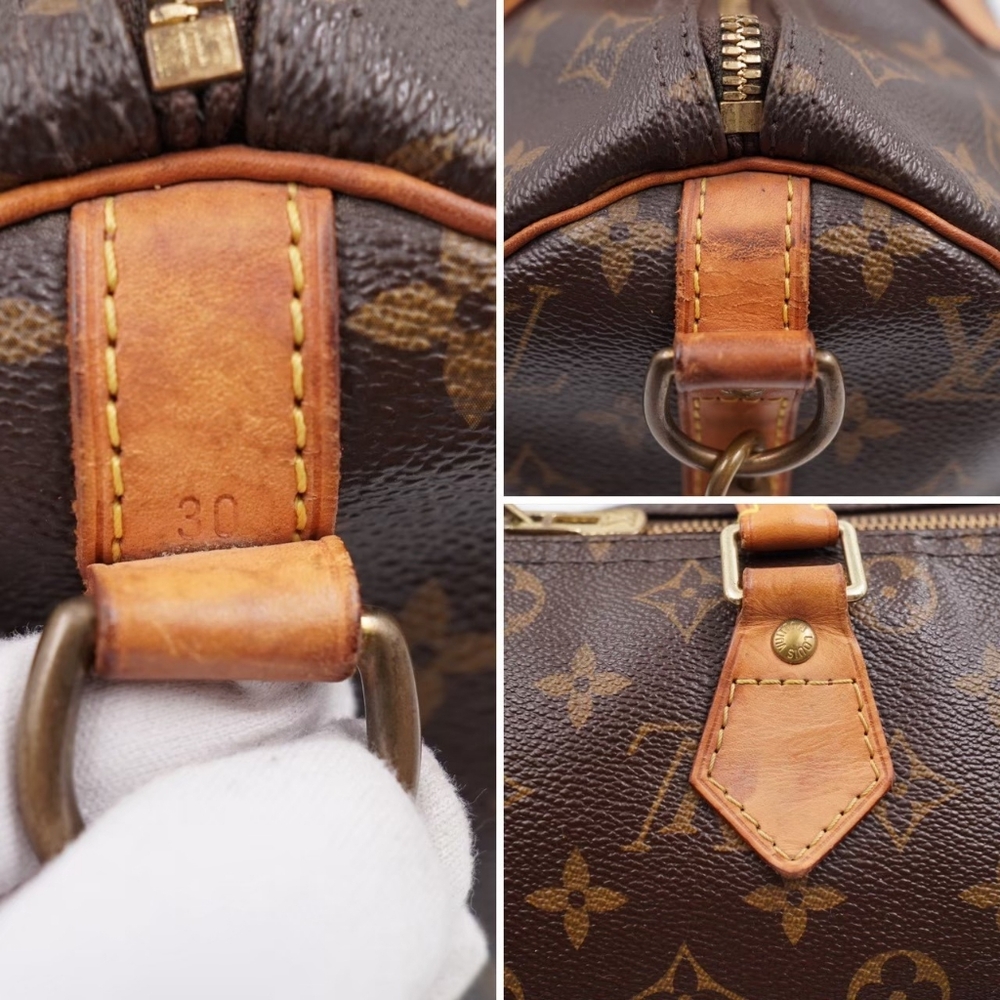 BX47 ❤️ Louis Vuitton Monogram Speedy Bandouliere 30 - Picture 11 of 16